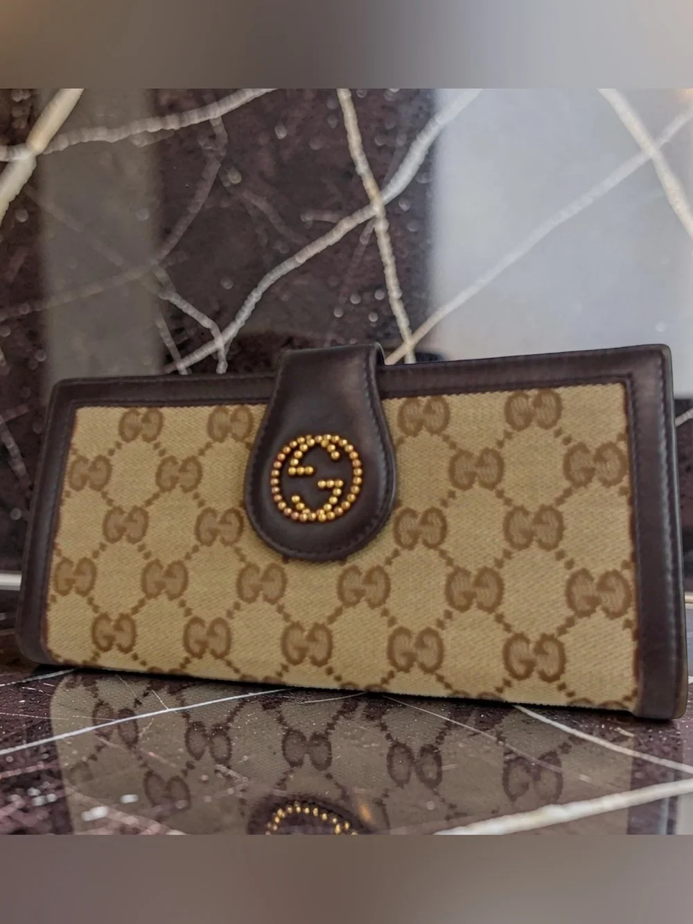 GUCCI Interlocking GG Canvas/Leather Continental Wallet 🤩❤️🔥 - Picture 1 of 12